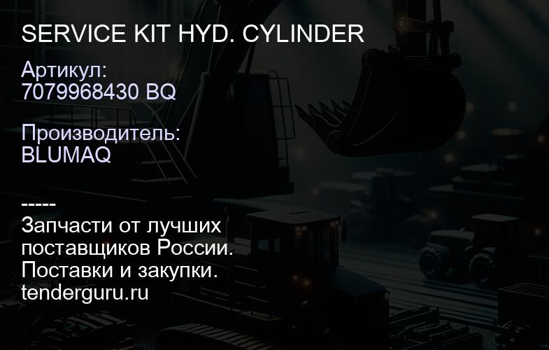 7079968430 BQ SERVICE KIT HYD. CYLINDER | купить запчасти